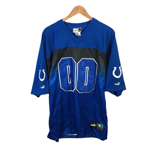 TS762 Mens PUMA Indianapolis COLTS NFL Football Authentic Jersey XL - Picture 1 of 7